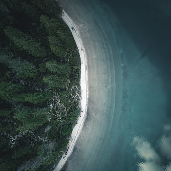 Beach, aerial view, curve, Italy HD phone wallpaper
