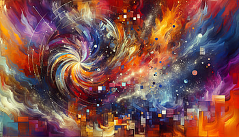 Vibrant Cosmic Swirl, Abstract, digital painting, vibrant colors HD wallpaper