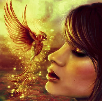Bird love, girl, bird girl, bird, love HD wallpaper