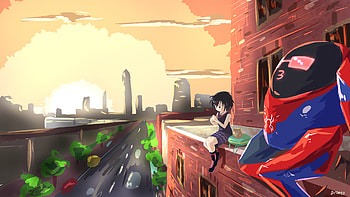 Anime Girl Spider, spidergirl, superheroes, artwork HD wallpaper