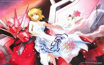 Caglli Yula Athha, anime girl, rose, clerry blossom, gundam, caglli, gundam seed HD wallpaper