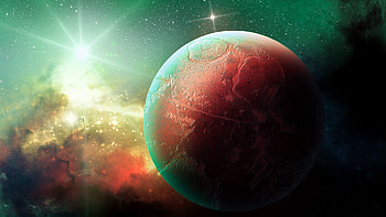 Universe, Stars, Shining, Planet HD wallpaper