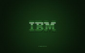 IBM logo, green carbon texture, IBM emblem, IBM green logo, IBM, green background HD wallpaper