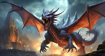 Ataque na cidade, dragon, city, destruction HD wallpaper