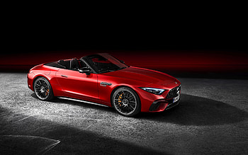 2022, Mercedes-AMG SL63, , front view, exterior, new red SL63, red convertible, German cars, Mercedes HD wallpaper