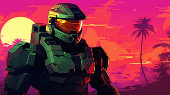 Hotline Miami Master Chief From Halo, halo, games, artist, artwork, digital-art HD wallpaper