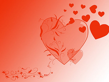 Red hearts, hearts, love HD wallpaper