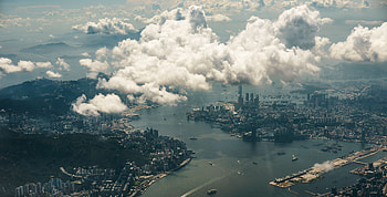 City, Aerial, , Hong Kong, Cityscape, Cloud, Cities HD wallpaper