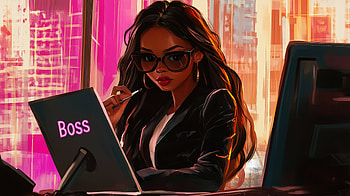 Empowering Girl Boss, woman, girl boss, businesswoman, office, Digital Art HD wallpaper