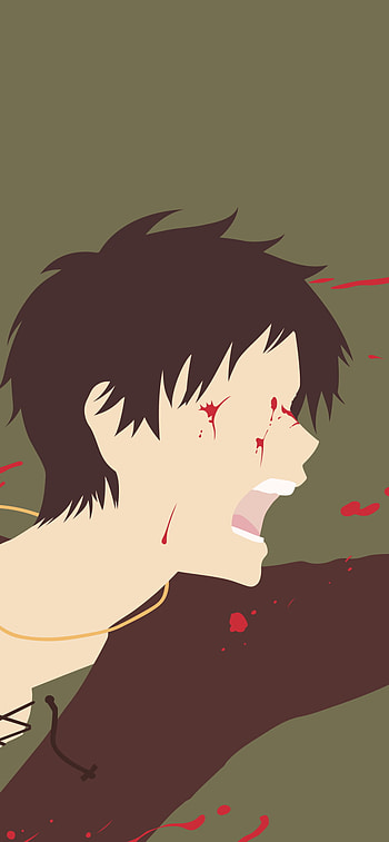 minimalist, Eren Yeager, Anime, Attack on Titan, minimalist anime HD phone wallpaper