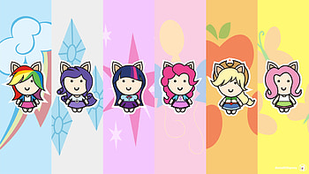 ... my little pony mane 6 kawaii by dunialittlepony HD wallpaper