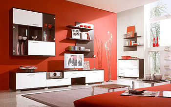 Miscellanea, Miscellaneous, Style, Sofa, Shelves, Contrast, Television, Television Set HD wallpaper