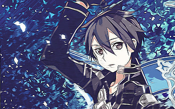 Kazuto Kirigaya, Sword Art Online, , vector art, Kazuto Kirigaya drawing, creative art, Kazuto Kirigaya art, vector drawing, japanese mage, Sword Art Online characters, Kirigaya Kazuto HD wallpaper