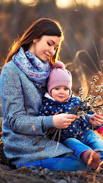 Mom And Baby, Beautiful, Smile HD phone wallpaper