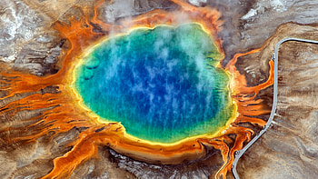 Grand Prismatic Spring, Nature HD wallpaper