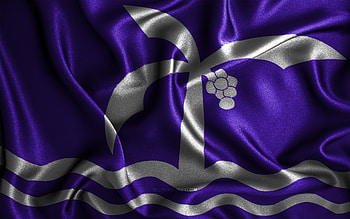 Macae flag, , silk wavy flags, brazilian cities, Day of Macae, Flag of Macae, fabric flags, 3D art, Macae, cities of Brazil, Macae 3D flag HD wallpaper
