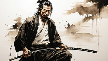 Miyamoto Musashi Vagabond, Miyamoto Musashi (Vagabond), samurai, Swordsman, warrior HD wallpaper