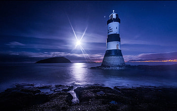 Trwyn Du, Lighthouses HD wallpaper