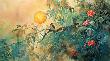 Sunny Forest Serenity, sunshine HD wallpaper
