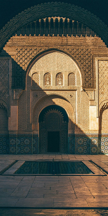 Ben Youssef Madrasa, Morocco HD phone wallpaper