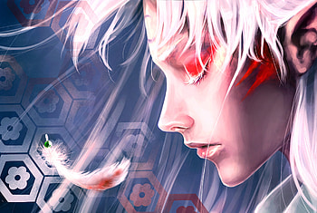 Pain, inuyasha, cute, feather, red eyes HD wallpaper