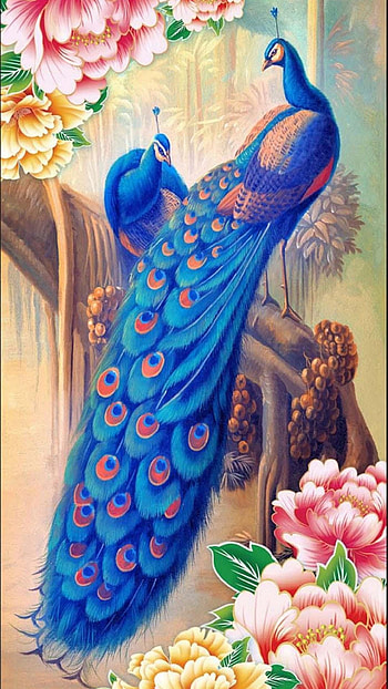 Beauty Peacock For Mobile. Best . Painting , Peacock , Peacock painting HD phone wallpaper