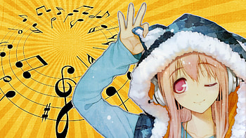 Heads nitroplus pink hair sonico super sonico | | 74550 | UP HD wallpaper