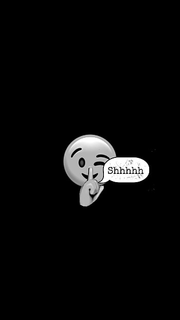 Keep quite, pearlkd, new, emoji, keepquite, black, dark, simple HD phone wallpaper