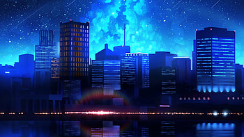 A Million Times , buildings, neon, artist, artwork, digital-art HD wallpaper