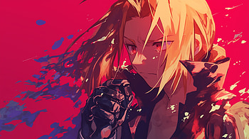 Edward Elric : A Bold Red Anime Aesthetic, Anime, red anime, Fullmetal Alchemist, Edward Elric HD wallpaper