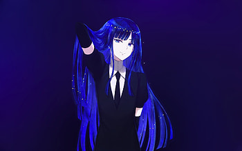 Blue hair, Lapis Lazuli, Houseki no Kuni HD wallpaper