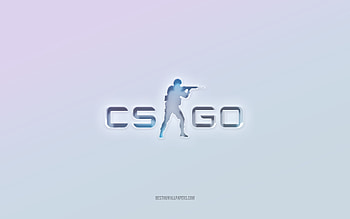 CS GO logo, cut out 3d text, Counter-Strike, white background, CS GO 3d logo, CS GO emblem, CS GO, embossed logo, CS GO 3d emblem, Counter-Strike Global Offensive HD wallpaper