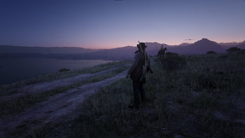 Red Dead Redemption 2, graphy, night, wild west, video game, Red Dead Redemption 2 HD wallpaper