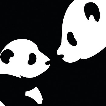 Preview panda, drawing, black, white HD phone wallpaper