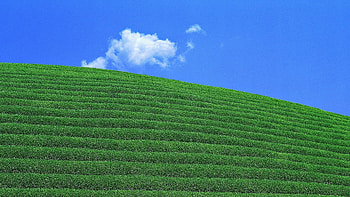 Nature, Sky, Field, Slope, Cascade HD wallpaper