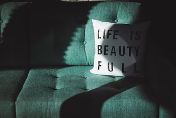 Words, Shadow, Inscription, Pillow, Sofa HD wallpaper