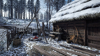 Medieval Dynasty: Stunning of a Winter Homestead, video game, Medieval Dynasty HD wallpaper