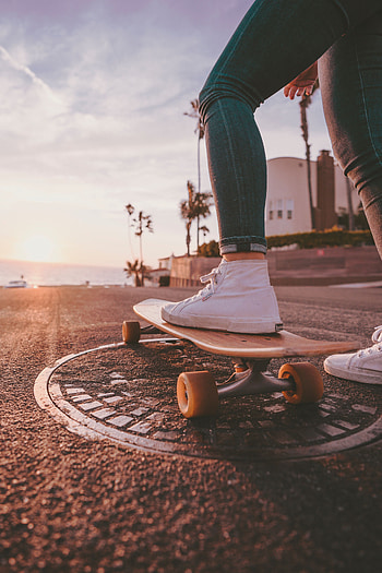 Sports, Summer, Legs, Sneakers, Skateboard HD phone wallpaper