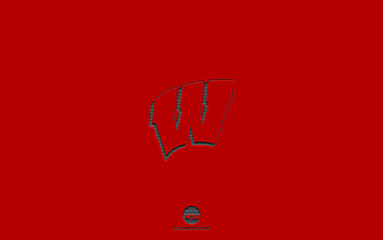Wisconsin Badgers, burgundy background, American football team, Wisconsin Badgers emblem, NCAA, Wisconsin, USA, American football, Wisconsin Badgers logo HD wallpaper