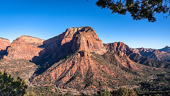 Kolob Canyon view - Zion NP, Utah, sky, mountains, rocks, usa HD wallpaper