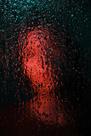 Drops, Silhouette, Miscellanea, Miscellaneous, Wet, Blur, Smooth, Glass, Face HD phone wallpaper