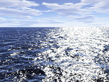 Water and Sky, 3d, ripples, clouds, sky, water HD wallpaper