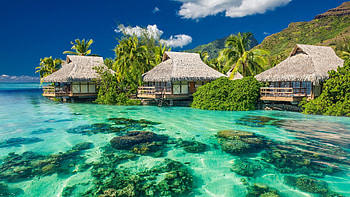 Lagoon, Tranquil water, Natural beauty, Tropical paradise HD wallpaper