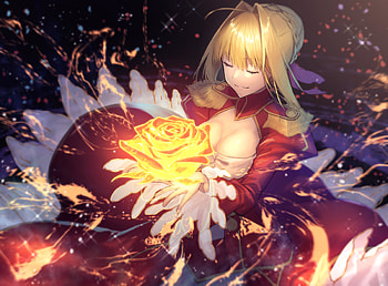 Fate/extra last encore, artoria, red saber HD wallpaper