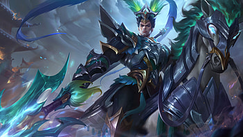 Warring Kingdoms Jarvan IV Mythic Chroma Skin LoL Splash Art PC, Video Game, League Of Legends, League Of Legends: Wild Rift, Jarvan IV (League Of Legends) HD wallpaper