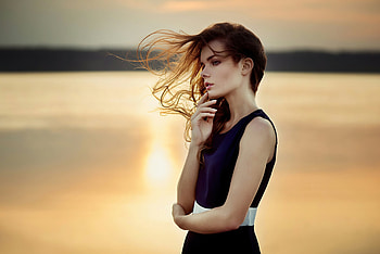 Girl Sunset Mood , girls, model HD wallpaper