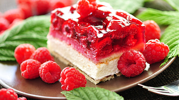Raspberry mint delight, Cake and jelly goodness, Sweet confection, Tempting treat HD wallpaper