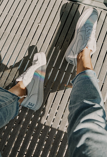 Rainbow, Miscellanea, Miscellaneous, Legs, Sneakers, Footwear HD phone wallpaper