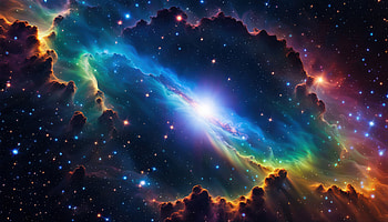 Rainbow Nebula, rainbow, nebula, space, colorful, digital-universe, galaxy, artist, artwork, digital-art, deviantart HD wallpaper
