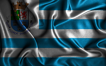 Diadema flag, , silk wavy flags, brazilian cities, Day of Diadema, Flag of Diadema, fabric flags, 3D art, Diadema, cities of Brazil, Diadema 3D flag HD wallpaper